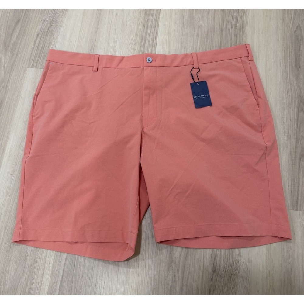 NWT Peter Millar Crown Crafted Shorts 9" Golf Men's Size 44 Stretch Salmon Sun